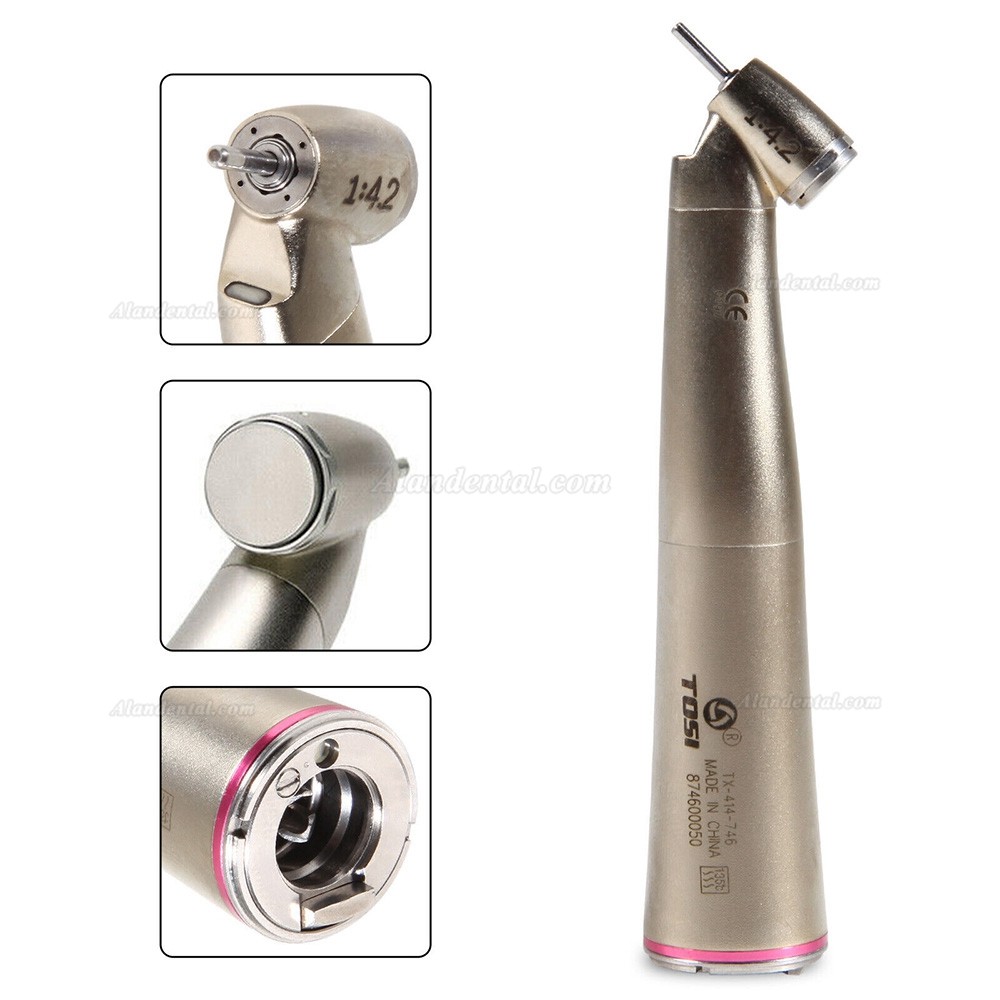 TOSI TX-414-746 Dental 1:4.2 Increase LED Fiber Optic Contra Angle Handpiece